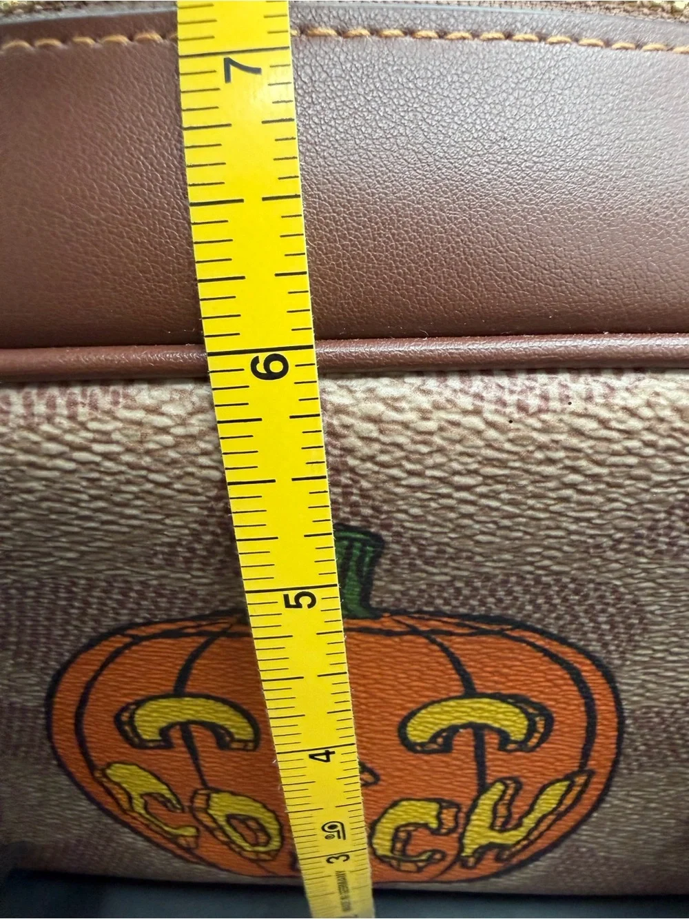 COACH Brown Leather Pumpkin Jamie Crossbody Bag